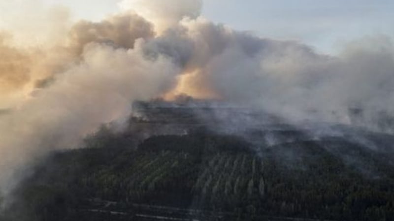 Пак ще треперим за радиация: Пожар обгръща от три страни АЕЦ Чернобил 