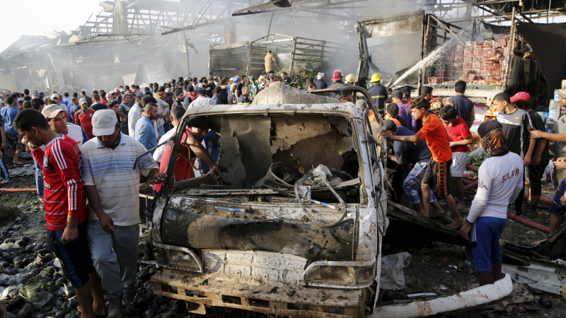 Адски взрив уби 60 души в Багдад (ВИДЕО)