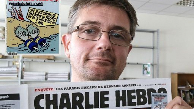Charlie Hebdo се изгаври с трагедията с изчезналия малаизийски Boeing  