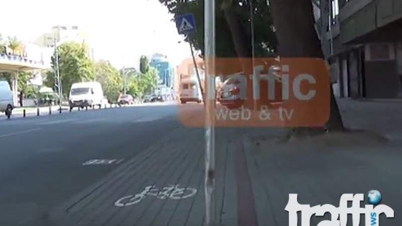 Ето как изглежда една велоалея в Пловдив през погледа на велосипедист (ВИДЕО)