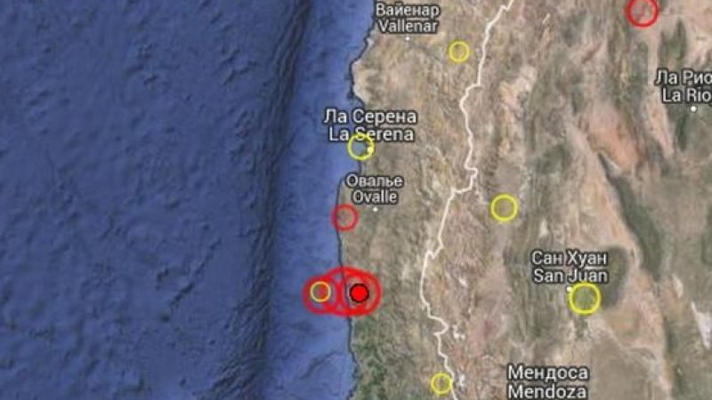 Чудовищно земетресение от 8.3 разтърси Чили, има опасност от цунами 
