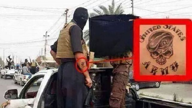 Провокация или... Боец на &quot;Ислямска държава&quot; - с татуировка на щатските спецчасти