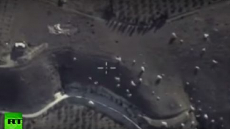 Ексклузивно за войната: RT пусна най-впечатляващите кадри от руските удари в Сирия! (ВИДЕО)