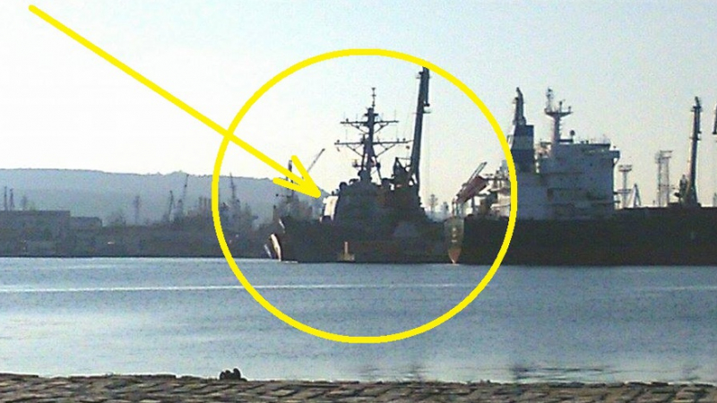 Американски военен кораб влезе в пристанище Варна, чакат се още (СНИМКА)