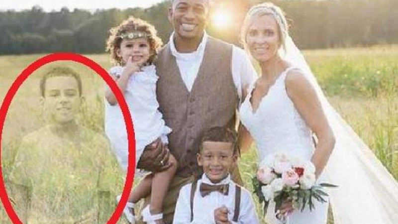 Снимаха призрака на 9-годишно дете на сватбата на майка му