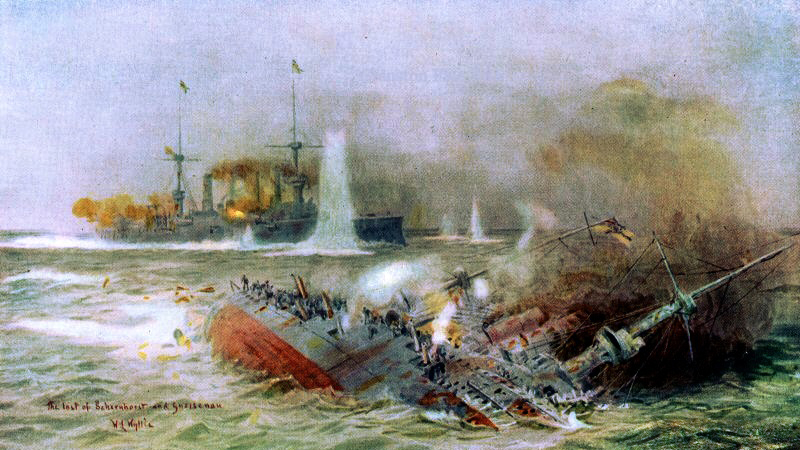 На този ден: През 1914 г. германци и британци правят люта морска битка край Фолкландските острови