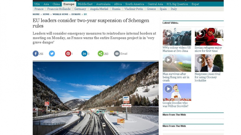 The Telegraph: Обмислят замразяване на Шенген за две години 