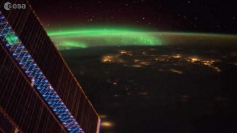 Уникални кадри на Северното сияние, заснети от Космоса (ВИДЕО)