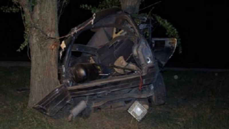 Абитуриентка с шофьорска книжка от 2 месеца се заби в дърво