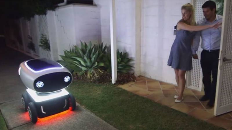 От бъдещето: Симпатично роботче доставя пици по домовете (ВИДЕО)