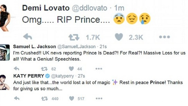 Социалните мрежи избухнаха след шокиращата вест за смъртта на Принс!