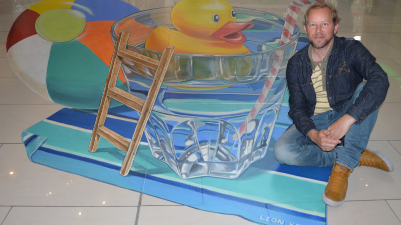 Лятото пристигна в Sofia Ring Mall с впечатляваща 3-D рисунка от световноизвестния художник Леон Кеер