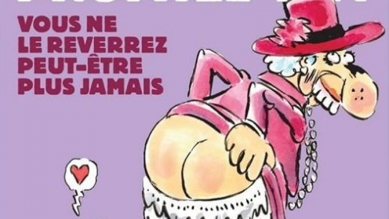 Charlie Hebdo коментира „Брекзит”, нарече кралицата „дърта вещица” (СНИМКИ)