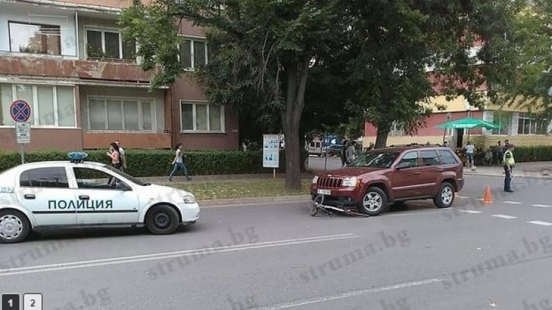 Чудо спасило детето, блъснато от джип пред полицията в Благоевград