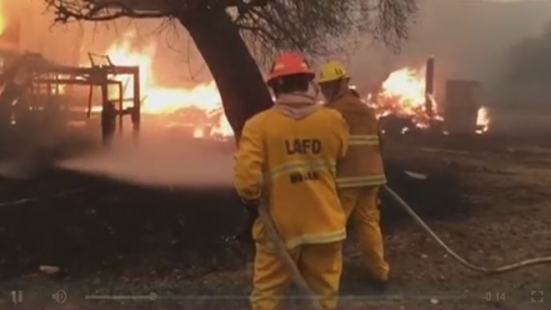Хиляди евакуирани заради горски пожар в Калифорния (ВИДЕО) 