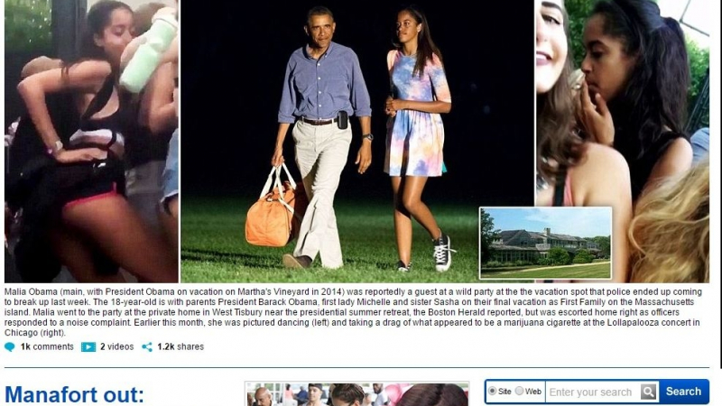 Екшън! Полицията заварди дъщерята на Обама на пиянска оргия, тайните служби я измъкват (ВИДЕО)