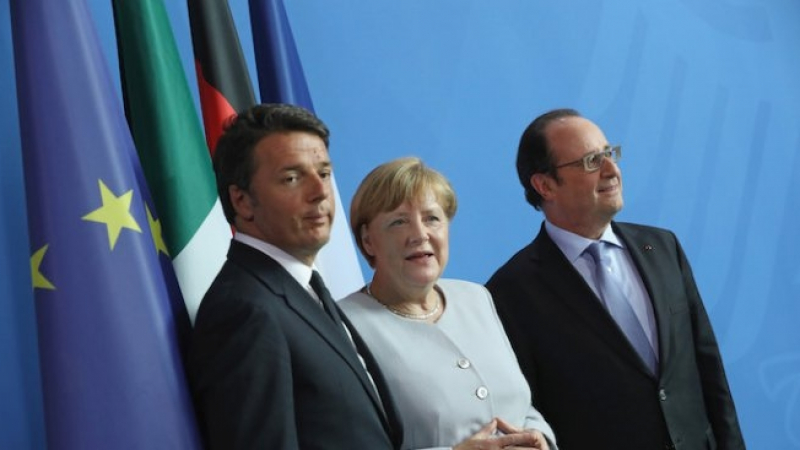 Историческо изявление на Меркел, Ренци и Оланд от борда на  самолетоносача "Гарибалди"!