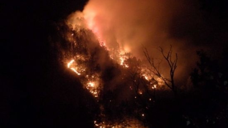 Извънредно: Пожар бушува в Креснеското дефиле, полиция и огнеборци са завардили Е-79! 