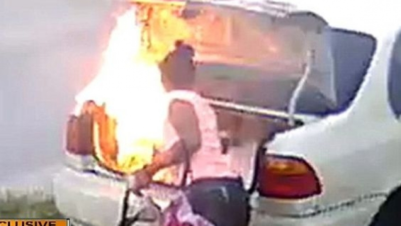 Ревнивка подпали колата на бившия си, но направи огромна грешка (ВИДЕО)
