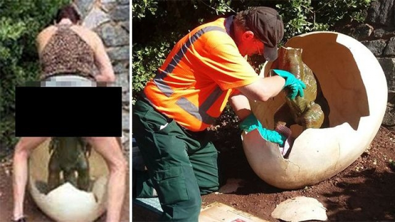 Шок! Британка задоволи сексуалните си нужди с фигурка на динозавър на детска площадка (СНИМКИ 18+)