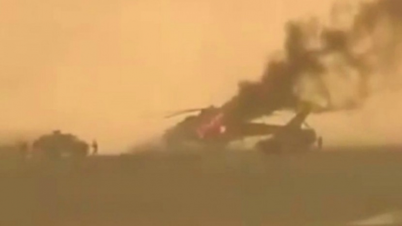 Кошмар в небето! „Ислямска държава” взриви руски хеликоптер край Палмира (ВИДЕО)