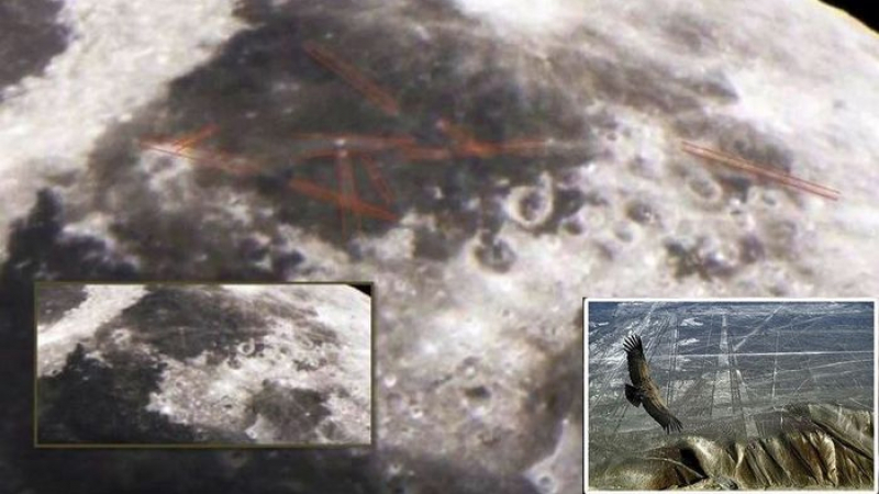 Уфолози сензационно: На Луната има линии като в пустинята Наска (ВИДЕО)
