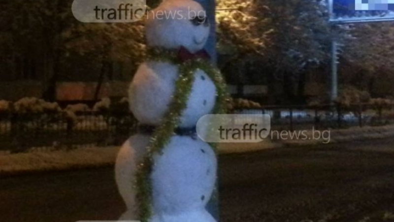 Снежни човеци се появиха из Пловдив (СНИМКИ)