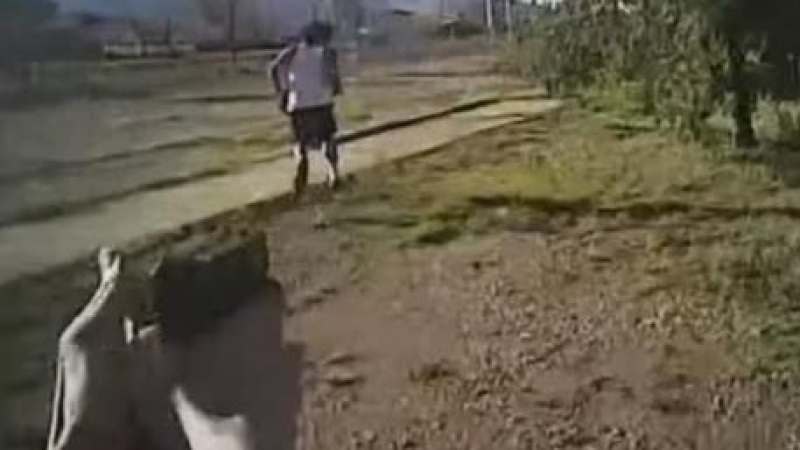 Полицай засне как Дявола му пуска смъртоносен куршум (ВИДЕО 18+)