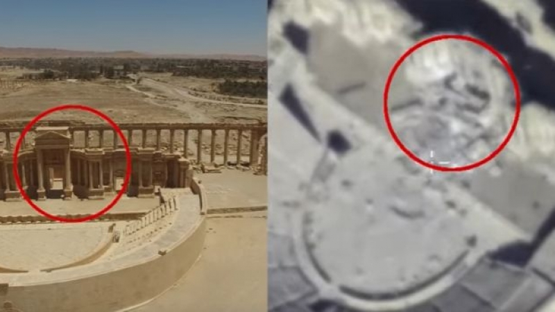 Ново ВИДЕО показва опустошената Палмира след набезите на "Ислямска държава" (ВИДЕО)