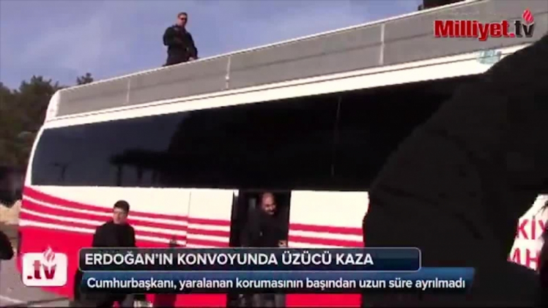 Ердоган лично спаси охранител, блъснат от автобус! (ВИДЕО)