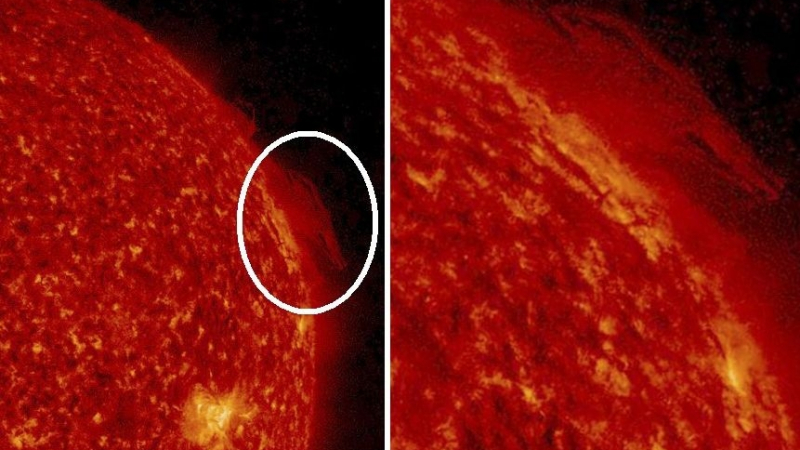 Уфолог откри огромно НЛО на повърхността на Слънцето