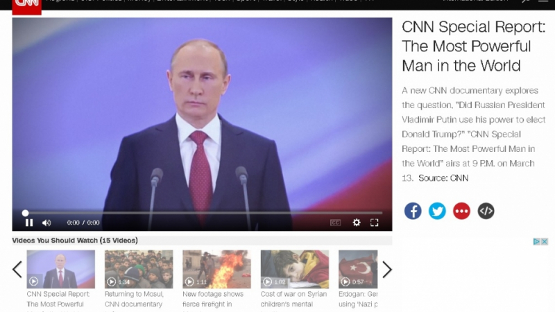 Си Ен Ен: Путин е най-влиятелният човек на света!