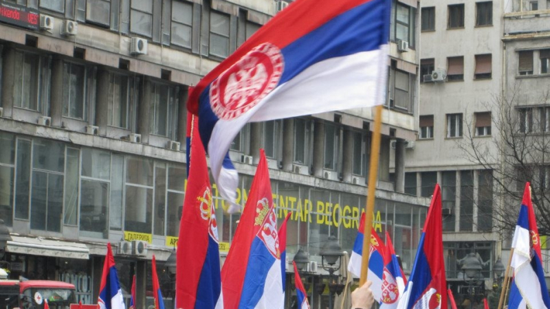 Протести в Белград заради резултатите от президентските избори в Сърбия