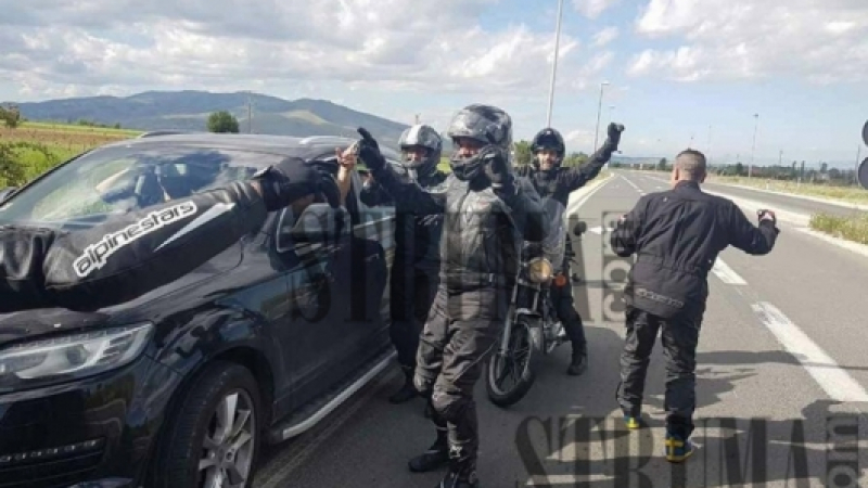 Благоевградски рокери обкръжиха местен бизнесмен на магистралата за Охрид, вижте какво му направиха (СНИМКИ)