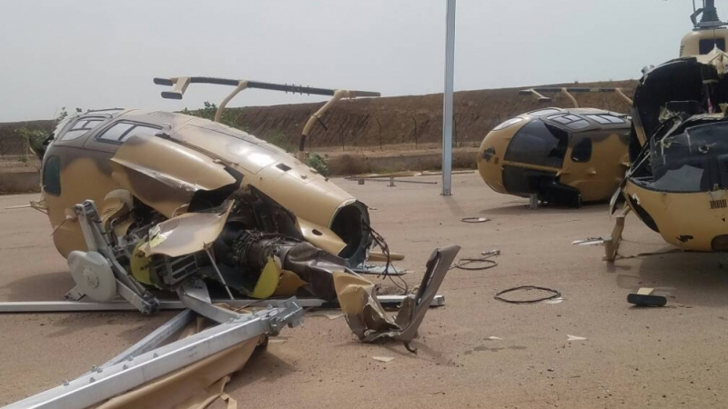 Ураган потрошил много от военните самолети на Чад  