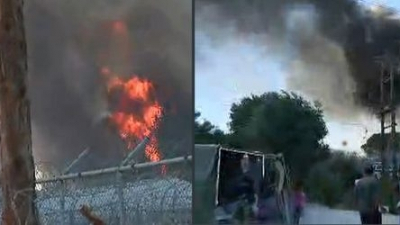 Паника и хаос в Лесбос! Бежанци палят и громят всичко наред