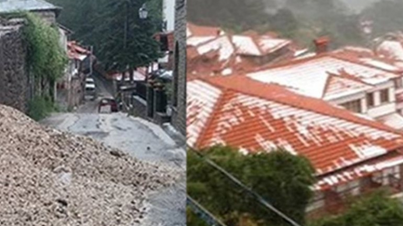 В Гърция положението е апокалиптично: Сняг на Олипм, дъжд и градушки, а гръм уби човек