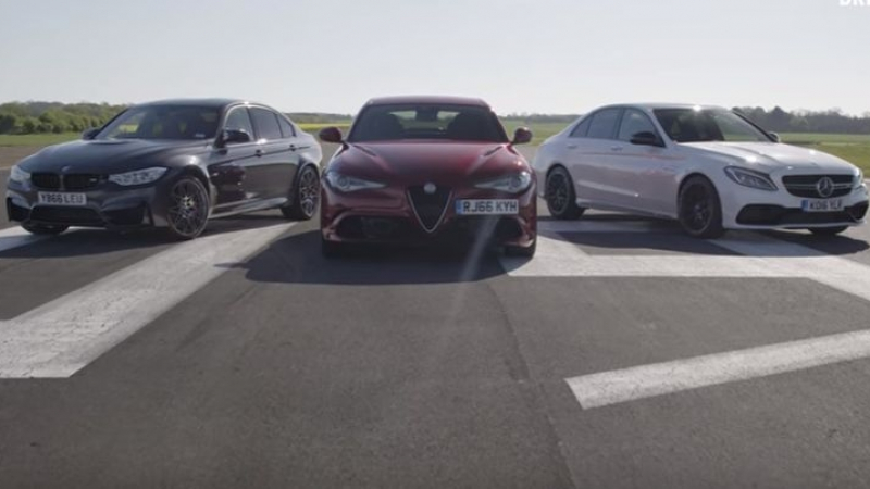 ВИДЕО показва кой е по-по-най сред Alfa Romeo, BMW и Mercedes 