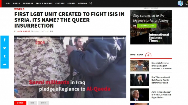 Newsweek гръмовно: Гейове създават Бунтовническа освободителна армия за борба срещу „Ислямска държава” 
