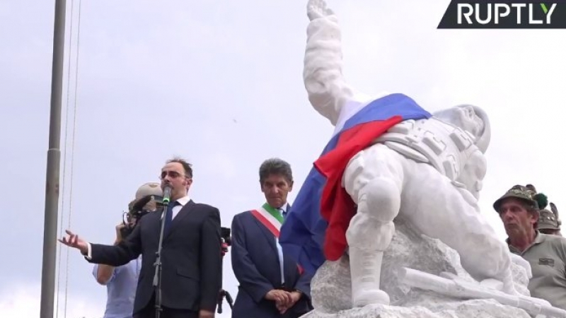 В Италия откриха паметник на големия руски герой Прохоренко, който загина по време на боевете в Палмира 