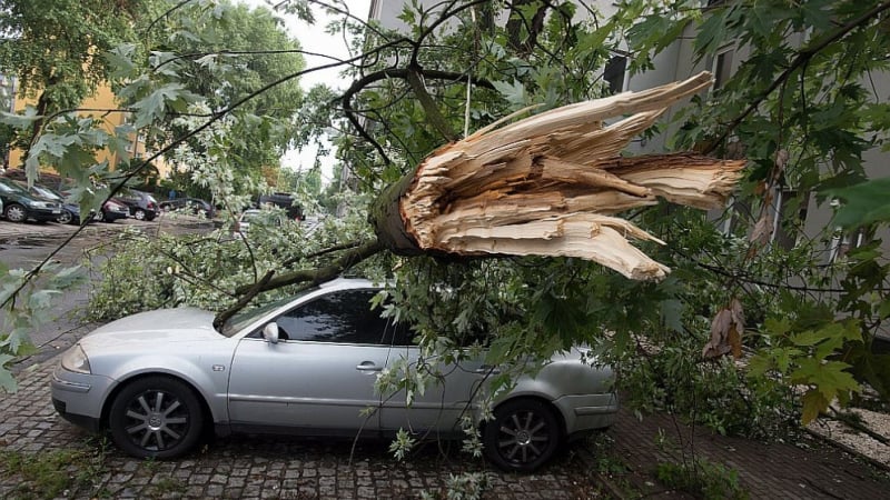 В Европа става страшно! Ураганни ветрове в Полша убиха човек, в Чехия стихията изкорени дървета