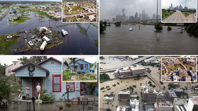 Вижте с очите на очевидец ужаса от урагана "Харви" в СНИМКИ в стил "до и после" 