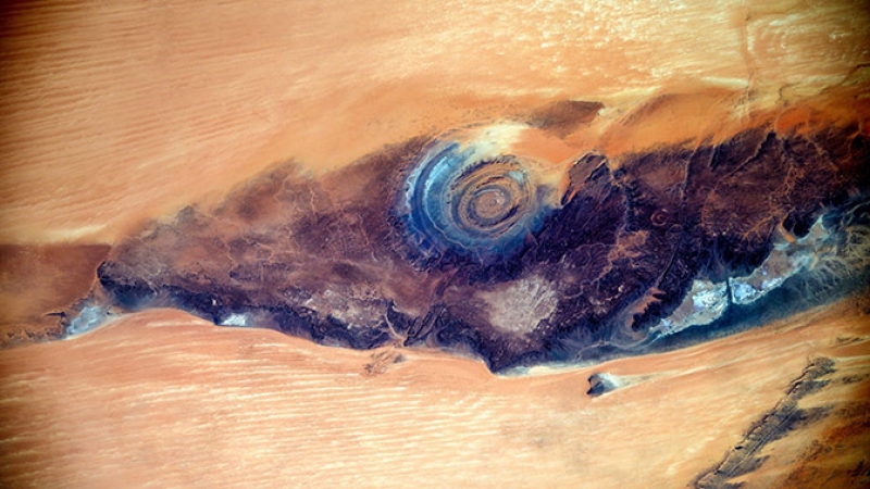 Заснеха „Окото на Сахара“ от космоса