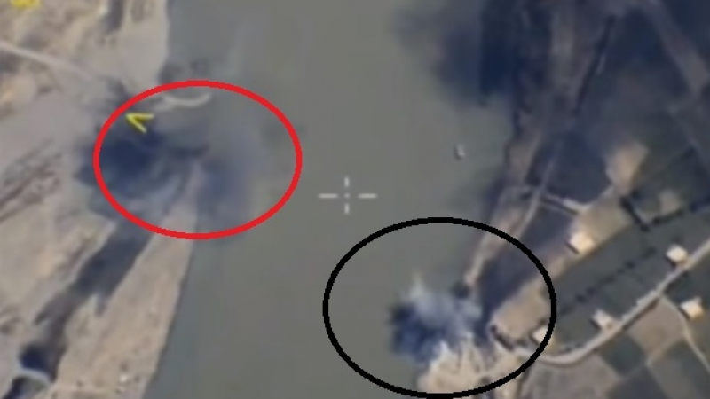 Руската авиация унищожи с масирани удари флота на ИД на река Ефрат (ЕФЕКТНО ВИДЕО)  