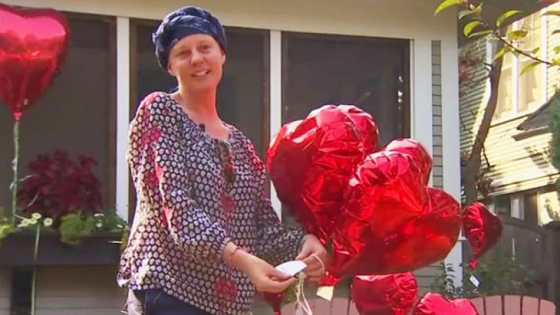Съседи направиха трогателен жест към жена, болна от рак на гърдата (СНИМКИ/ВИДЕО)