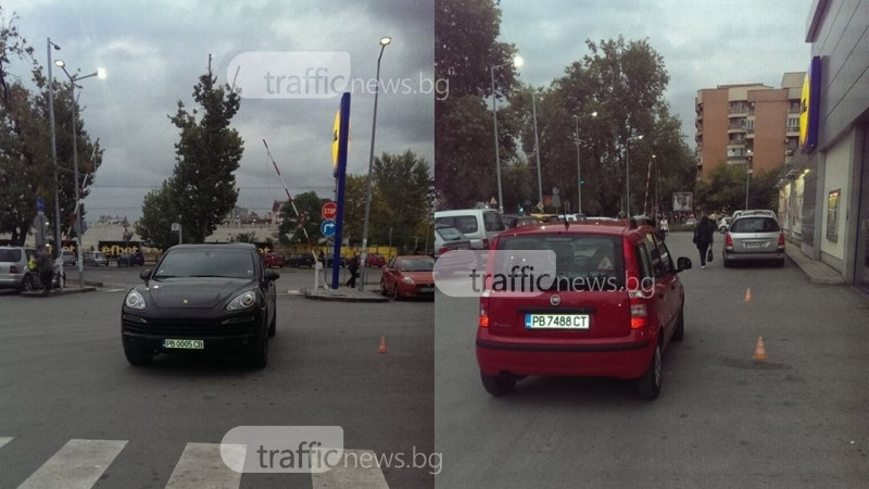 Така паркира шофьор на "Порше" в Пловдив и даде “пример“ на друг (СНИМКИ)