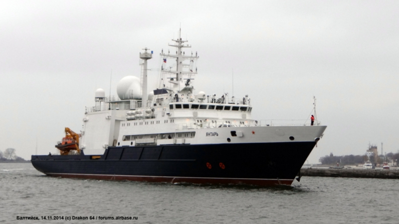 Какво търси руският разузнавателен кораб „Янтар” по дъното на Средиземно море?