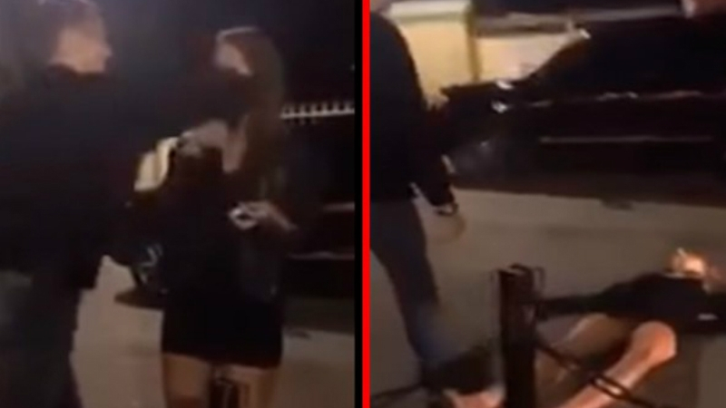 Играчка-плачка: Девойка тръгна да се закача с пиян и беше здраво нокаутирана (ВИДЕО 18+)