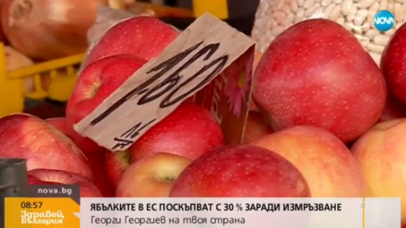 Много притеснително: Плодовете поскъпват заради масово измръзване, ябълките достигат цената на пържолите? (ВИДЕО)
