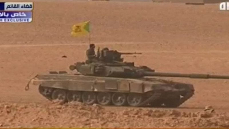 Неочаквано: Край иракски град се появи сирийски танк Т-90 под шиитски флаг
